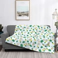 thumbnail image 2 of Honeii Pineapple print throw blanket, crafted from cozy cotton flannel, offers versatile home decor as a bedding suitable for all seasons.-60"x50", 2 of 6