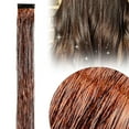 thumbnail image 2 of Hair Tinsel, Colorful Glitter Hair Accessories 19" Clip in Hair Tinsel Extensions Fairy Hair Accessories Party Kit for Women, Sparkling Shiny Hair Tinsel Strands, 1Pc, Multicolor(Brown,19.7x1.3"), 2 of 9