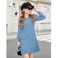 thumbnail image 6 of Arshiner Girls Sweater Dress Fall Winter Knit Puff Long Sleeve Pullover Casual Dresses with Pockets, 6 of 6