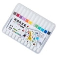thumbnail image 1 of Marcadores acrílicos profesionales en juego de 24/36/48 colores para artistas y estudiantes. 12 colores, 1 of 9