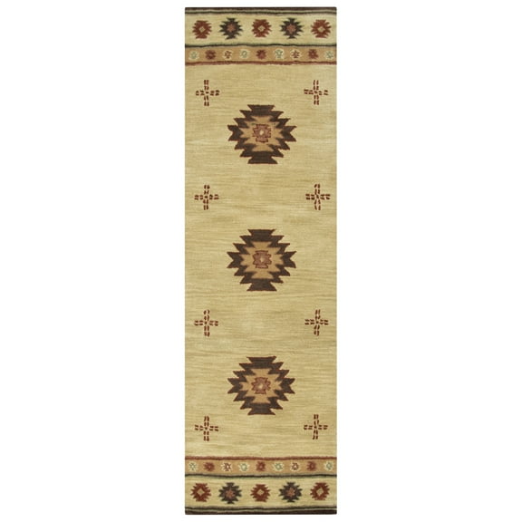 Rizzy Rugs Southwest Area Rug SU2007 Khaki Petals Shapes 2' 6" x 8' Rectangle