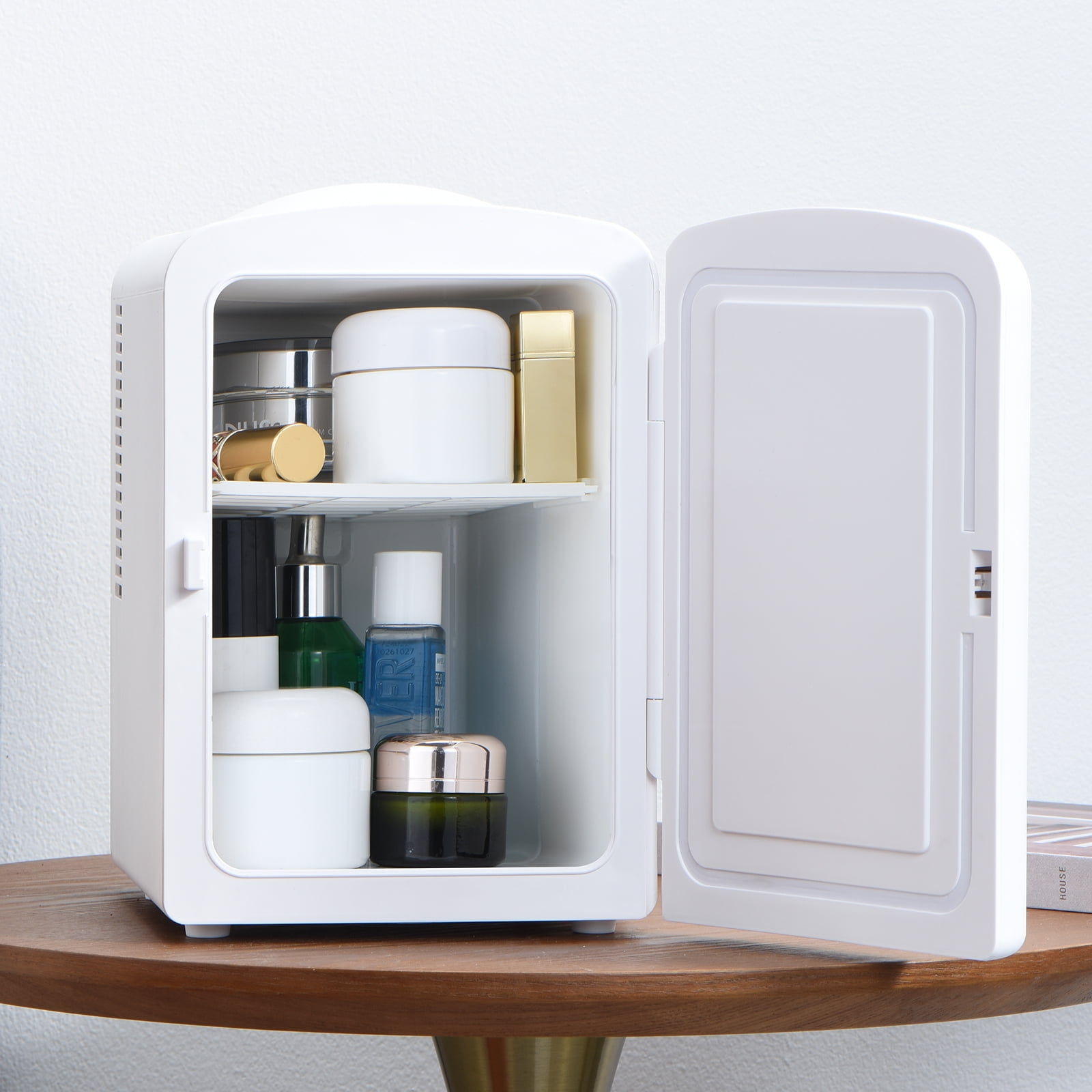 Iceblue Skincare Mini Fridge, Retro Personal Compact Cooler & Warmer, 0.14 Cuft