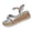 Silver-T7, variant on Women's Retro Bow knot Ankle Buckle Wedges Sandals Adjustable Lace Strap Low Heel Platform Shoes Comfortable Open Toe Wedding Party Dress Sandals