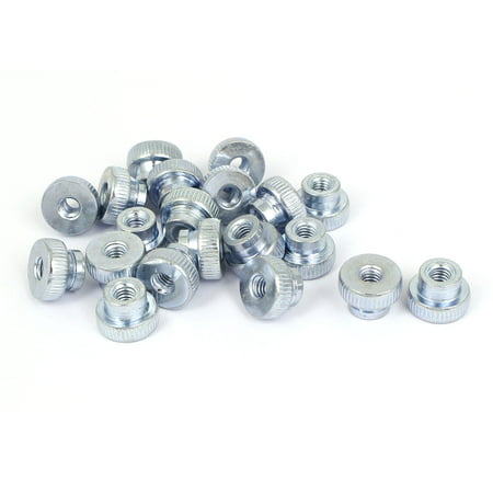 Uxcell 20 Pcs M4 Carbon Steel Metric Knurled Thumb Nuts GB806 for 3D Printer Heated