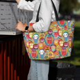 thumbnail image 7 of Xecao Boho Cute Owls for versatile beach bag for women includes zipper pockets and waterproof material, ideal for vacations and adventures., 7 of 7