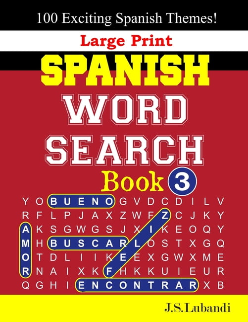 fun word search puzzles in spanish large print spanish