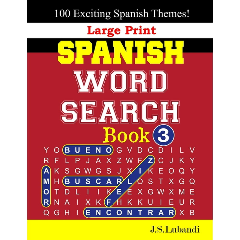 Fun Word Search Puzzles in Spanish Large Print SPANISH WORD SEARCH