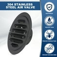 thumbnail image 3 of Uxcell Round Air Vents Cover 304 Stainless Steel Louver Grille, for Ceiling Mount Black 3 Inch, 3 of 6