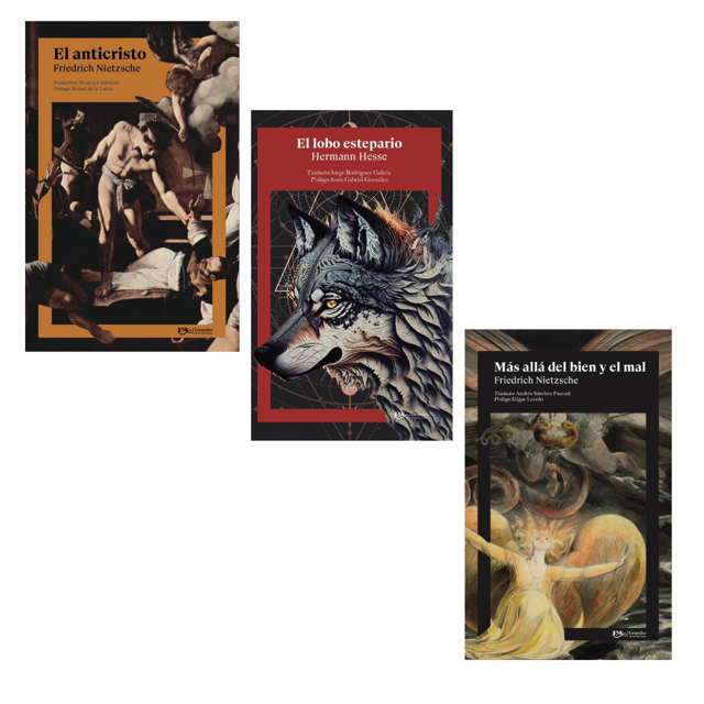 Paquete de 3 Libros: El Lobo Estepario – Hermann Hesse, El Anticristo y Más Allá del Bien y del Mal – Friedrich Nietzsche