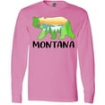thumbnail image 3 of Inktastic Montana Lake and Trees in Bear Silhouette Long Sleeve T-Shirt, 3 of 5