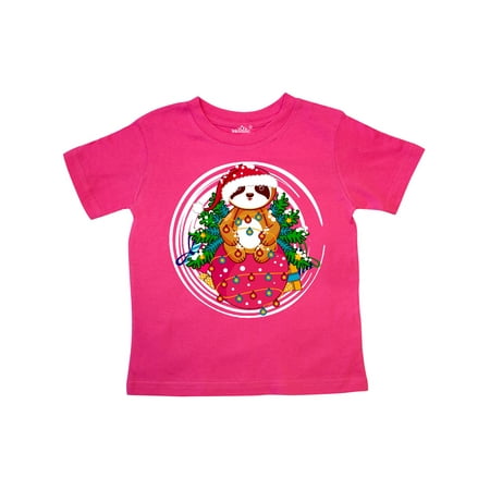 

Inktastic Christmas Sloth Gift Toddler Boy or Toddler Girl T-Shirt