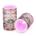 thumbnail image 2 of Flickering Flameless LED Candles set of 2 Battery Operated 18-Key Remotes Timer Halloween Fall Decor Traditional Chinese Flower Pattern D3''xH4''5'', 2 of 7