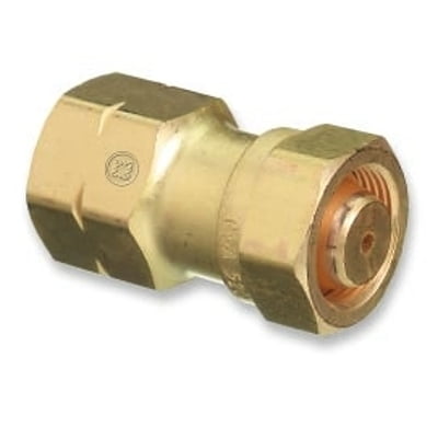 Brass Cylinder Adaptor, Cga-520 B Tank Acetylene X Cga-510 Pol Acetylene | Bundle of 5 Each