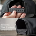 thumbnail image 5 of Uxcell 10 Set Snapback Strap Cover, Double Row 14 Holes Plastic Adjustable Hat Snap Buckle Replacement for Caps Repairing (Sapphire Blue), 5 of 7