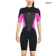 thumbnail image 3 of Naiovety Traje de buceo de alta eficiencia a prueba de frío de una pieza estilo de manga corta transpirable agradable a la piel traje de baño clásico Deportes acuáticos Mujer Rosa METRO Naiovety OD020692-21, 3 of 6