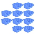 thumbnail image 1 of Lot de 10 Bacs de Rangement pour Garage, Bacs de Rangement Empilables, Boîte de Rangement pour Composants, Mur Bleu, 1 of 8