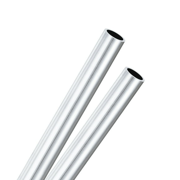 Tubo redondo de aluminio 6063 de 250 mm en paquete de 2, tubo de aluminio sin costura de 8 mm ID 10 mm OD para manualidades DIY [0.31x0.39x9.8IN]