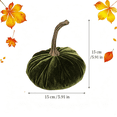 thumbnail image 6 of BRELIL Velvet Pumpkins Decor, Soft Stuffed Pumpkin Ornaments 15x15cm, Plush Autumn Halloween Thanksgiving Table Centerpiece, Fall Harvest Home Kitchen Shelf Decoration，1Pcs, 6 of 6
