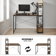 MoNiBloom Computer Desk with Storage Shelves, 47" Home Office Study