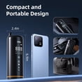 thumbnail image 3 of Deli Mini Cordless Portable Tire Inflator- 150 Psi Air Compressor 5400mAh & 12V Electric Air Pump LCD Display for Car Tires,Motorcycle Tires, Bicycle Tires, And Various Sports Balls, 3 of 7
