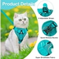thumbnail image 3 of Tikeitoo Cat Harness and Leash Set Escape Proof Reflective Cat Walking Harness Adjustable Soft Breathable Mesh Vest for Small Pets, Aquamarine, 3 of 8