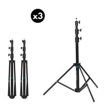 Flashpoint 7' Air-Cushion Heavy-Duty AutoStand Pro, Black, 3-Pack