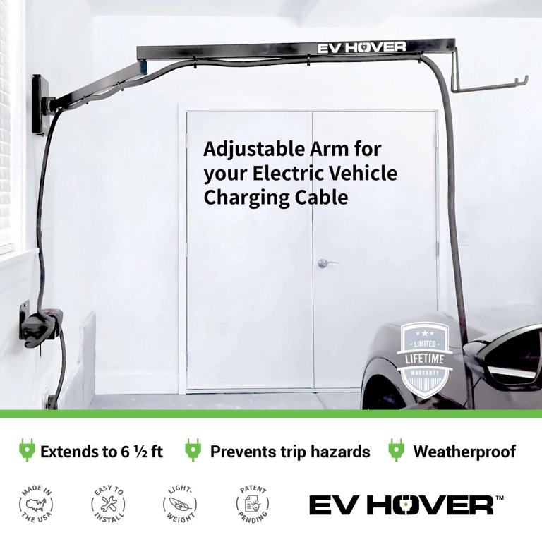 EV Hover - Electric Vehicle Cable Management System, Black