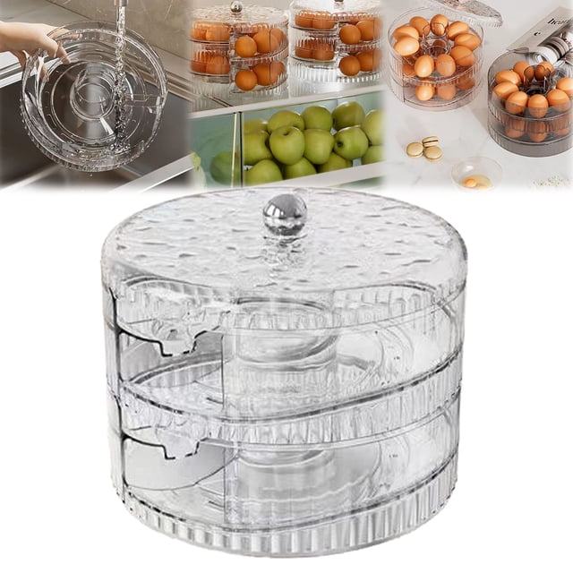 Oleegame 1 Pce Distributeurs d'Œufs Empilables et Rangement / Conteneurs à Œufs Roulants Automatiques pour Réfrigérateur / Rangement Gain de Place pour Réfrigérateur Distributeurs et Arrangements d'Œufs Roulants