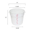 thumbnail image 2 of Excellante 18 quart round food storage container, pp, white, NSF certified, comes in each, 2 of 2