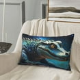 thumbnail image 5 of Salouo Starry Sky Colorful Crocodile A Print Print Pillow Case Cover,Wrinkle-Free Bed Pillow Cover Pack of 1 Home Decor Fade-Resistant and Stain-Resistant ,Pillows Not Included -16"x24", 5 of 8