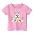 thumbnail image 6 of Byoo Printing Little Girls' T Shirt Easter Bunny Graphic Short Sleeve Relaxed Fit Kids Tee Shirt Sporty Soft Shirts ，6-7 T, 6 of 7