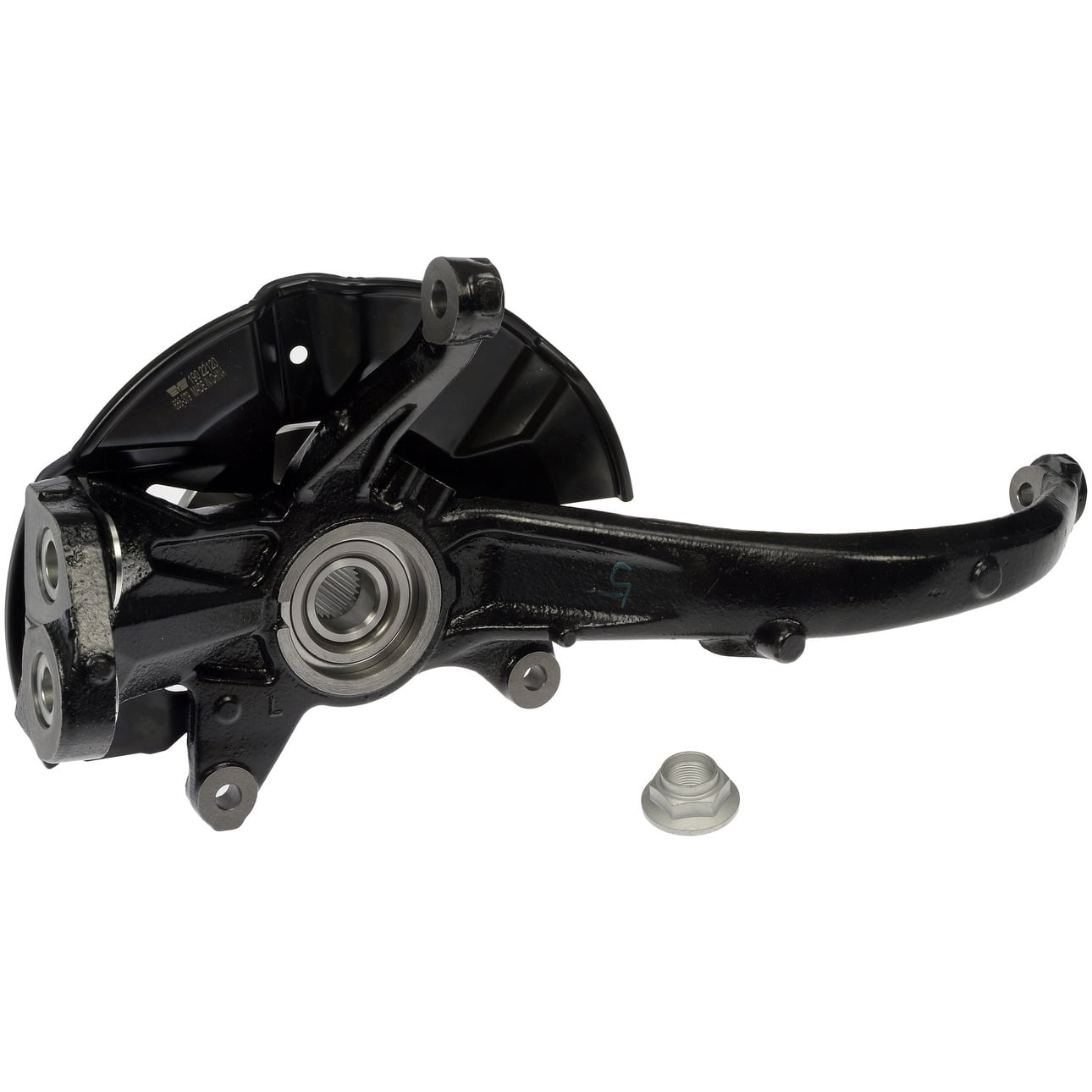 Dorman 686-378 Front Passenger Side Steering Knuckle Kit for Specific Mazda Models, Black; Natural