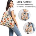thumbnail image 2 of 5 Pack Foldable Shopping Bag,Halloween Pumpkin Spider Bat Pattern Reusable Grocery Bags with Pockets,Large Reusable Tote Bags with Handles Waterproof & Lightweight, 2 of 6