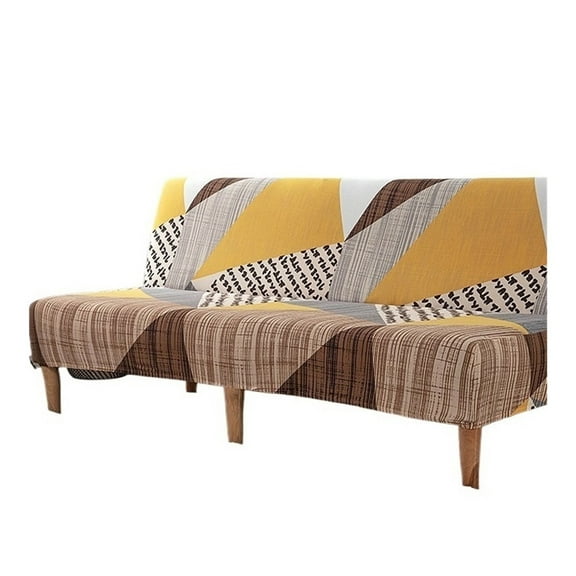 Mae Armless Futon Cover Stretch Sofa Bed Cover Protector High Spandex Elastic Futon Slipcover