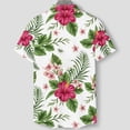 thumbnail image 5 of Mens Hawaiian Shirt Stylish Floral Pattern Short Sleeves Button Down Shirts Tropical Vacation Casual Tees Tops, 5 of 5
