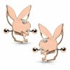 Pair of Playboy Bunny Double Tier Nipple Shields 2 pcs (Rose Gold/Clear)