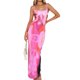 thumbnail image 5 of Vestido de mujer Cami lápiz vestido Y2K sin espalda estampado vestido Slim Fit Chic vestidos estéticos, 5 of 6