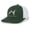 Forest/White, variant on Canine Collection German Wirehaired Pointer Hunting Dog Mens Embroidered Mesh Back Trucker Hat, Black/White