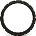 thumbnail image 2 of Titanium Brushed And Polished Black Ip-Plated 6mm Notched Band (Size 11) Made In China tb353-11, 2 of 5