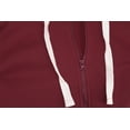 thumbnail image 3 of Men's Zip Up Fleece Sports Gym Athletic Jogging Track Sweat Suit 2 Piece Set (Burgundy, 5XL), 3 of 6