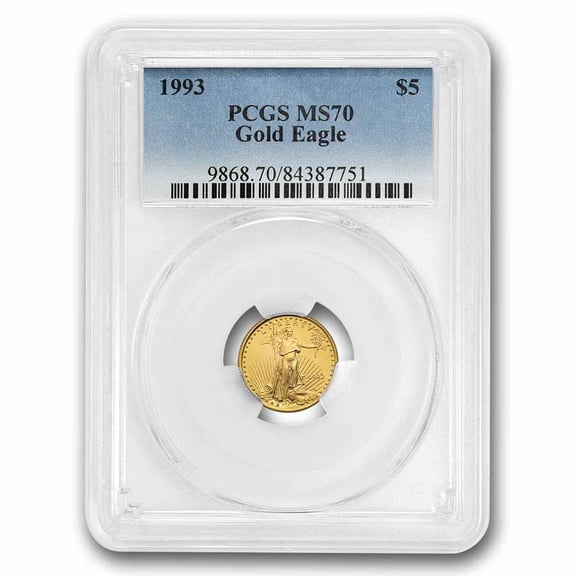 1993 1/10 oz American Gold Eagle MS-70 PCGS