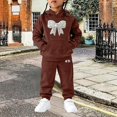thumbnail image 6 of RMGVDSD Girls Sweatsuit Fall Bow Print Hoodie Sweatshirt Pants Set with Pockets Casual Two Piece Outfit Comfortable Stylish Clothing, 6 of 6