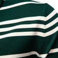 thumbnail image 4 of HAiming Men's Striped Knit Tops Lapel Collar Button Pullover Long Sleeve Sweater Casual Trendy Clothes, 4 of 8