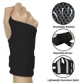 thumbnail image 4 of Wrist Brace Night Wrist Sleep Support Splint Compression Sleeve Adjustable Straps for Wrist Pain Relief, Carpal Tunnel, Arthritis, Tendonitis, Fitness (Black, S/M-Left and Right Hand (Pack of 2)), 4 of 7