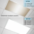 thumbnail image 4 of Beige White Ombre Fluorescent Light Covers, Modern Gradient Abstract Art Magnetic Light Covers for Ceiling Lights, Fluorescent Ceiling Shade Filters for Classroom Bedroom Office 4x2Ft x 3PCS, 4 of 8