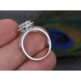 thumbnail image 2 of Unique 2.00 Ct Round cut Halo Moissanite Diamond Wedding Ring with 18k Gold Plating, 2 of 5
