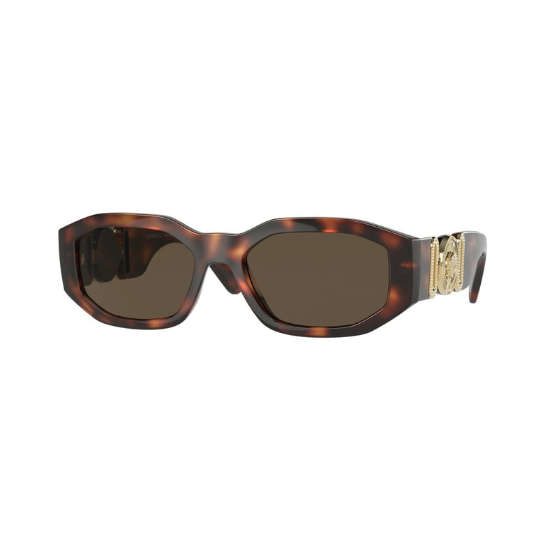 Versace VE 4361 Plastic Unisex Geometric Sunglasses Havana