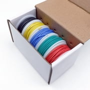 Treedix 5pcs 22AWG Wire Flexible Silicone Hookup Wire 22 Gauge Tinned Copper Jumper Wires Silicone Rubber Insulated 5 Color Cable …