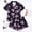 Black, variant on Pajamas for Women Set 2 Pieces Short Sleeves Bow Print Lapel Pjs Tops & Shorts Cozy Button Up Short Sleeves Sleepwear Tops & Short Set (Black M)