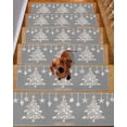 thumbnail image 2 of Grey White Coastal Stair Treads for Wooden Steps Indoor Runner Rug Carpet, Starfish Shell Summer Ocean 10 Pieces Peel and Stick Staircase Step Treads Covers Washable Throw Door Mats, 30"x8", 2 of 7